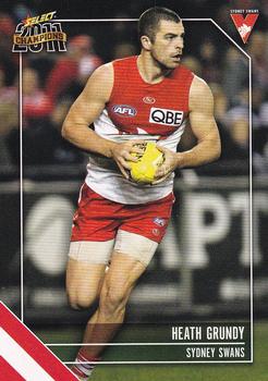 2011 Select AFL Champions #160 Heath Grundy Front